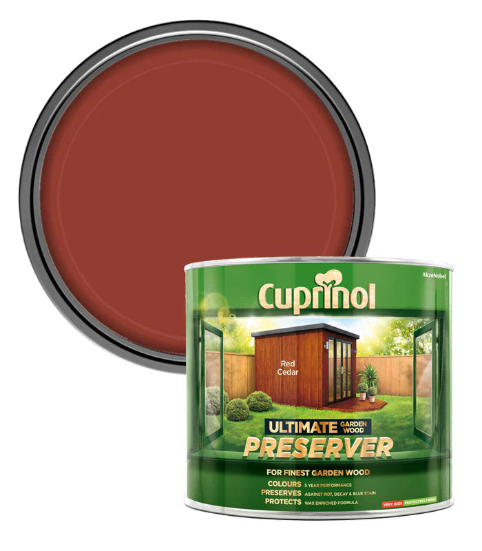 CUPRINOL ULTIMATE GARDEN WOOD PRESERVER RED CEDAR 1L
