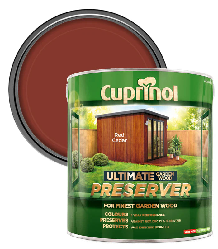 CUPRINOL ULTIMATE GARDEN WOOD PRESERVER RED CEDAR 4L