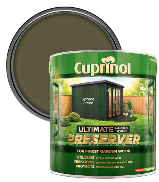 CUPRINOL ULTIMATE GARDEN WOOD PRESERVER SPRUCE GREEN 4L