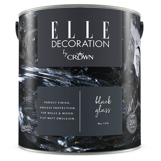 CR ELLE FLAT MAT BLACK GLASS 125ML