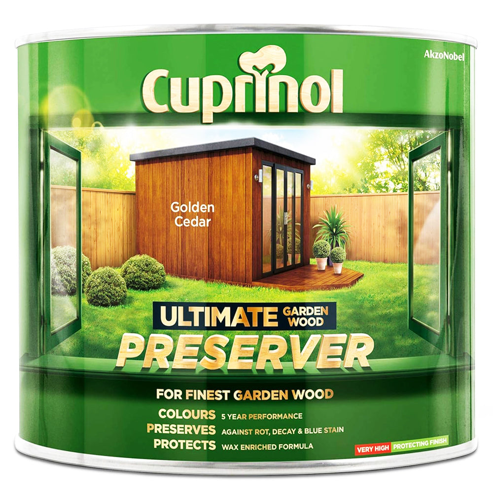 CUPRINOL ULTIMATE GRDN WOOD PRESERVER GOLDEN CEDAR 5L