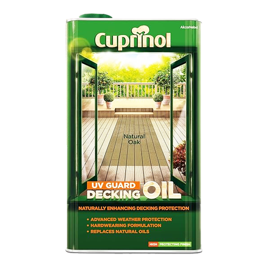 CUPRINOL UV DECK OIL & PROT MAT OAK WB 5LT