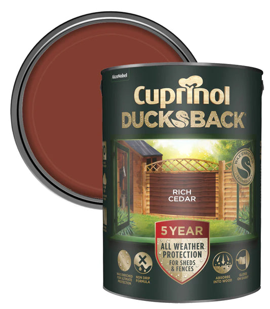 CUPRINOL 5 YEAR DUCKSBACK RICH CEDAR 5L