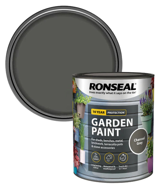 RONSEAL GARDEN PAINT - CHARCOAL GREY 750ML