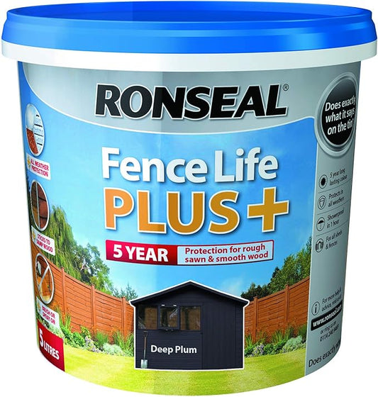 RONSEAL FENCE LIFE PLUS DEEP PLUM 5L