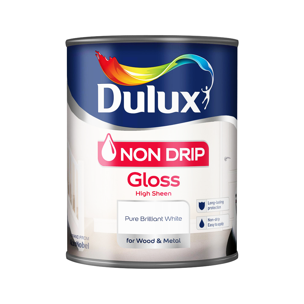 DULUX NON DRIP GLOSS BRW 750ML