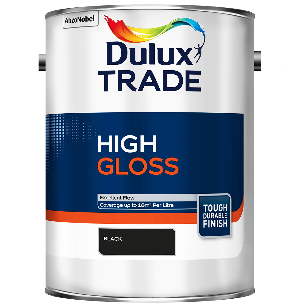 DULUX TRADE HIGH GLOSS BLACK 5L