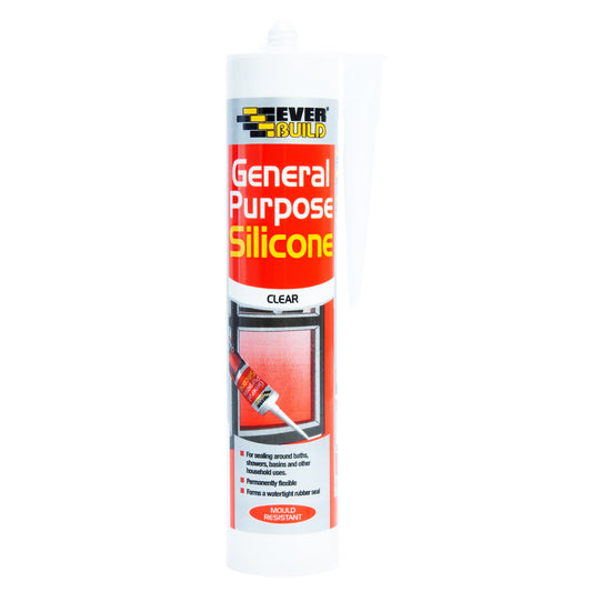 EVERBUILD SILICONE GP CLEAR 280ML