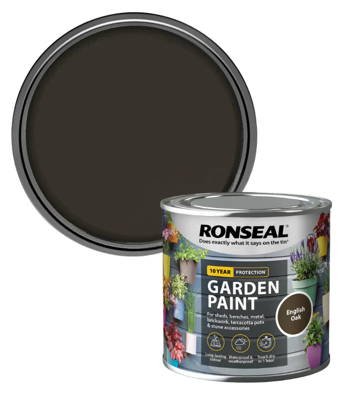 RONSEAL GARDEN PAINT -  ENGLISH OAK 250ML