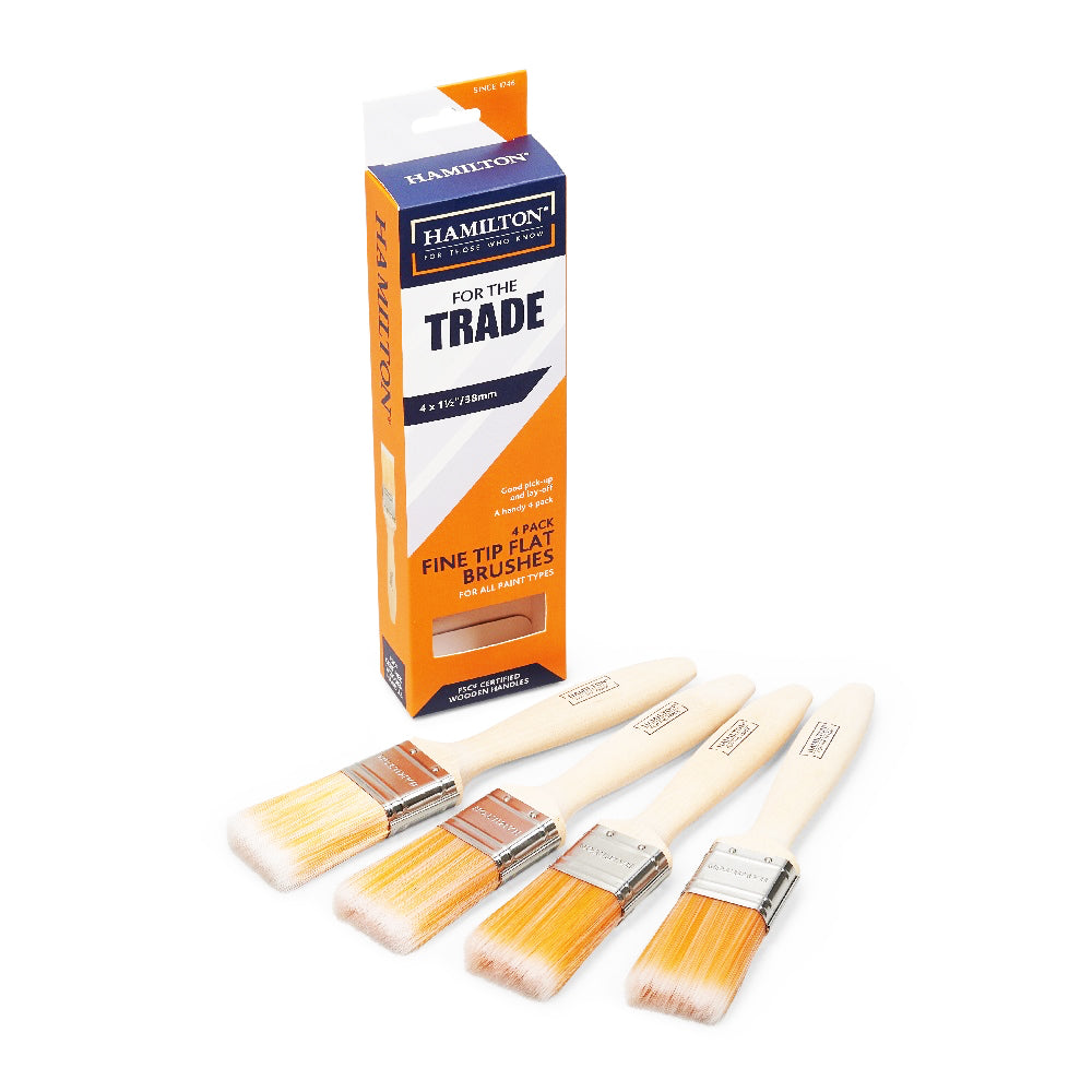 FOR THE TRADE - 1.5" FLAT BRUSH 4 PACK