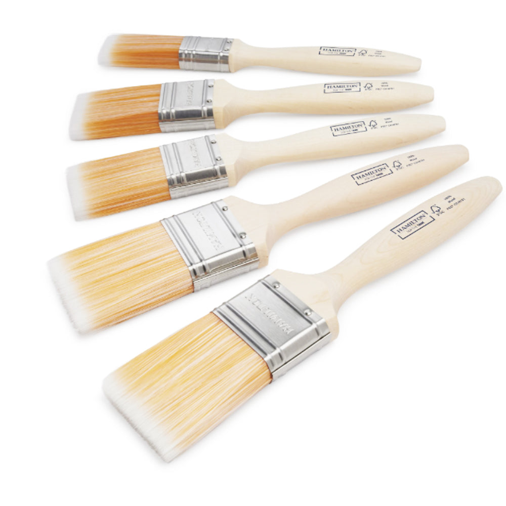FOR THE TRADE - FINE TIP FLAT BRUSHES 5 PACK