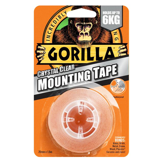 GORILLA MOUNTING TAPE CLEAR 1.5MTR