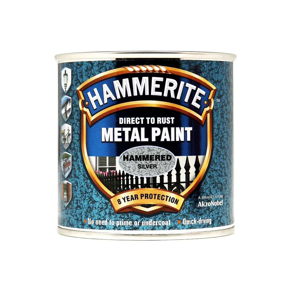 HAMMERITE HAMMERED SILVER 250ML