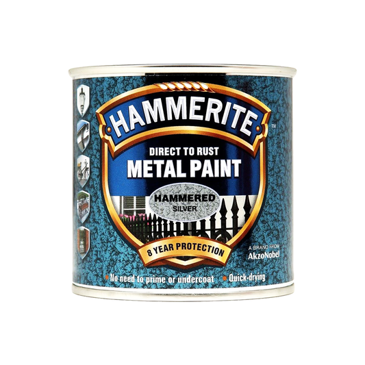 HAMMERITE HAMMERED SILVER 250ML