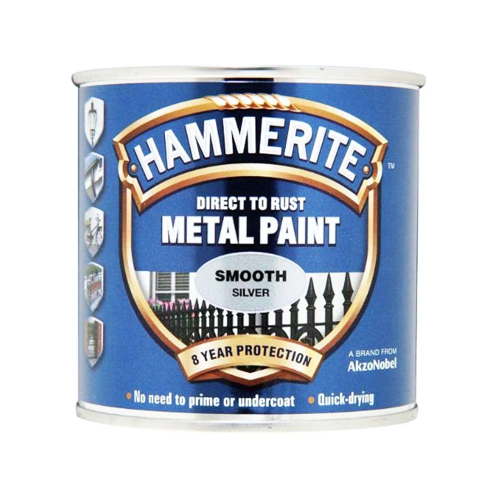 HAMMERITE SMOOTH SILVER 250ML