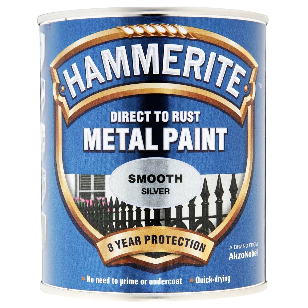 HAMMERITE SMOOTH SILVER 750ML