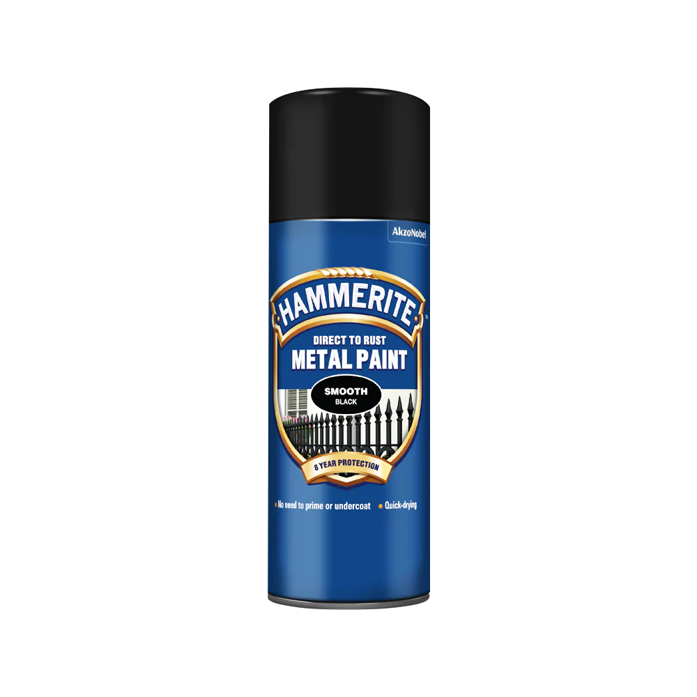 HAMMERITE SMOOTH SPRAY BLACK 400ML