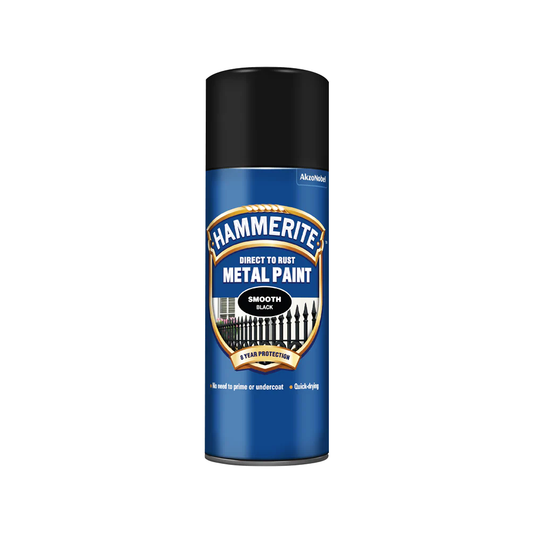 HAMMERITE SMOOTH SPRAY BLACK 400ML