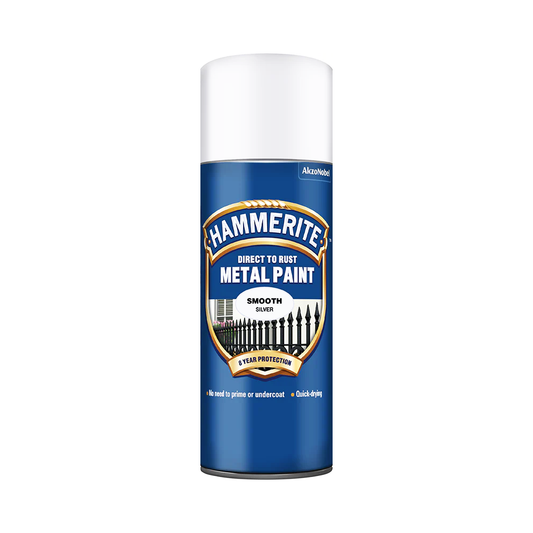 HAMMERITE SMOOTH SPRAY SILVER 400ML