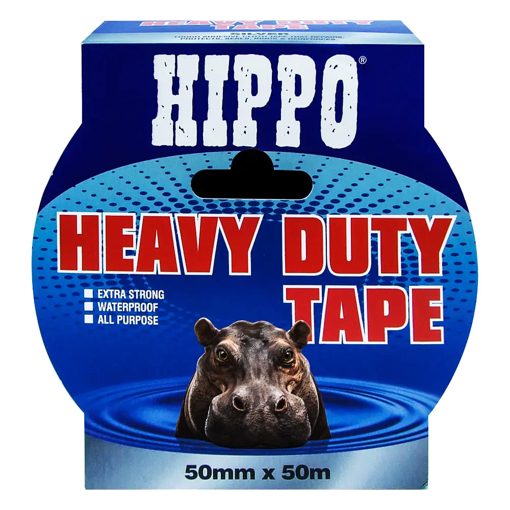 HIPPO HD SILVER TAPE 50M TWIN PACK