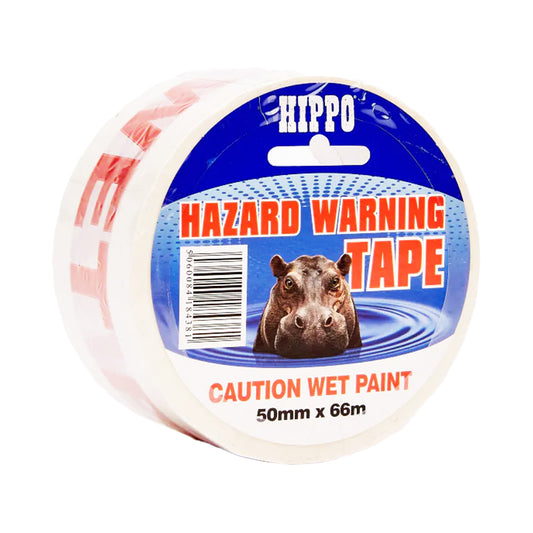 HIPPO WET PAINT TAPE 50MM X 66M RED/WHITE