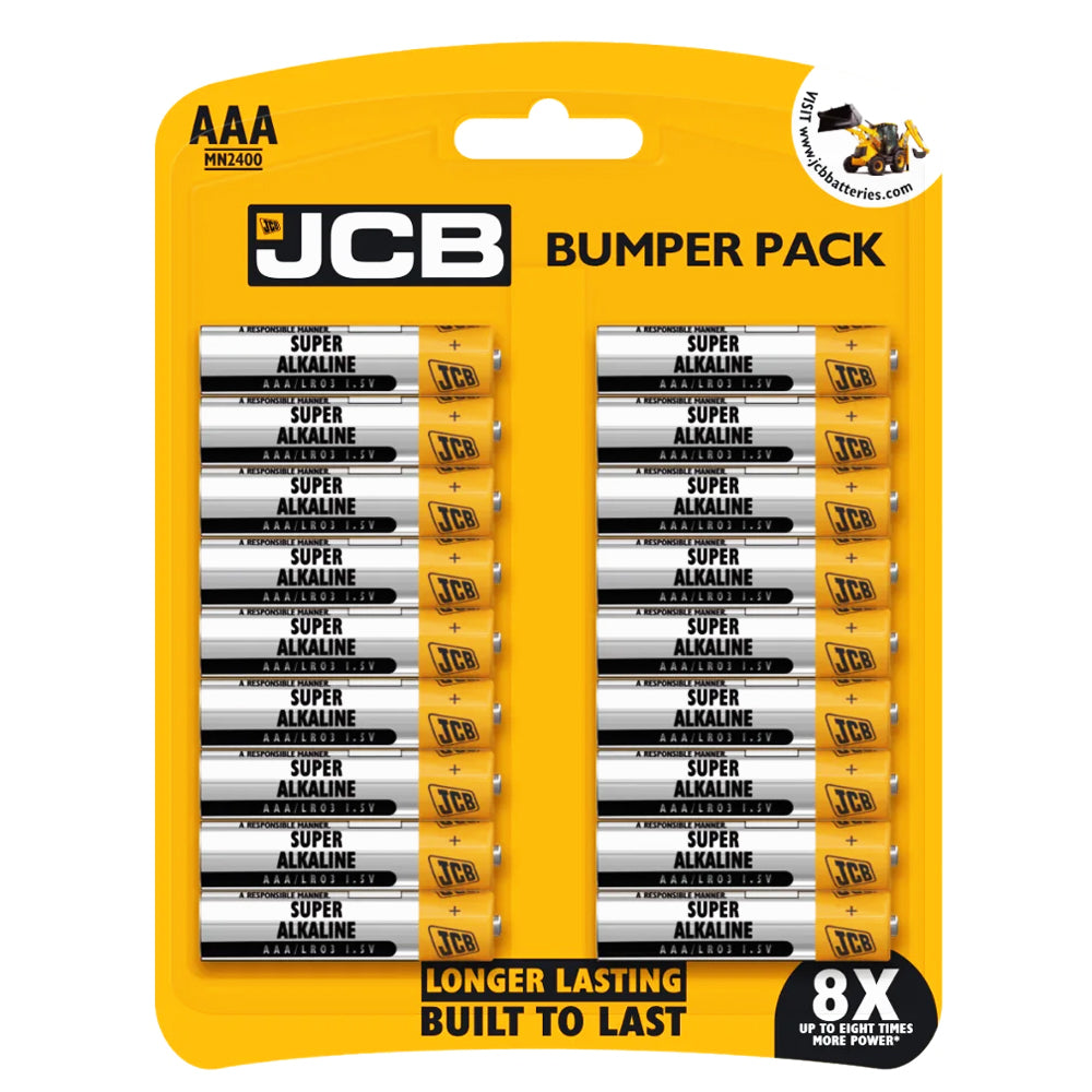 JCB BUMPER PACK OF 18 AAA BATTERIES