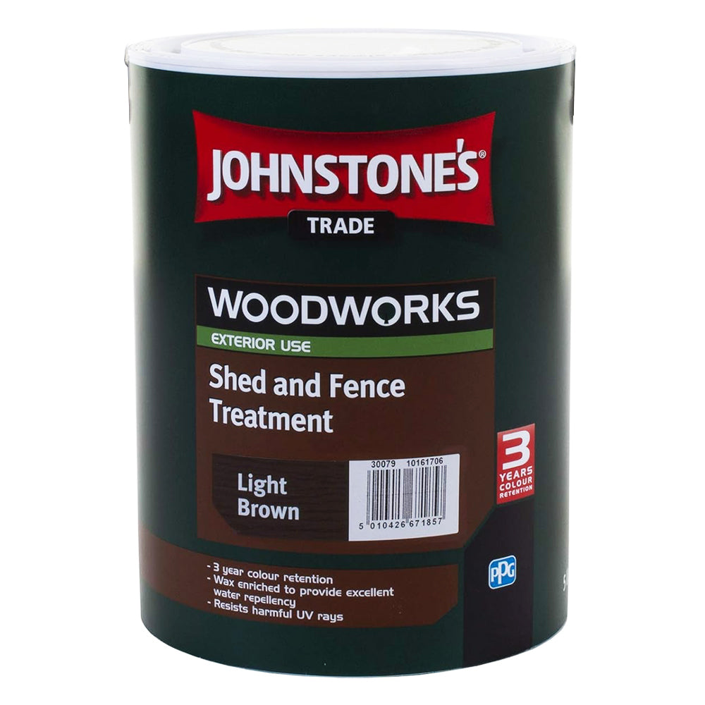 JOH SHED & FENCE LT BROWN 5LT