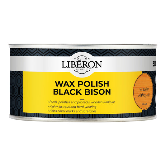 LIBERON BLACK BISON WAX VICTORIAN MAHOGANY 500ML