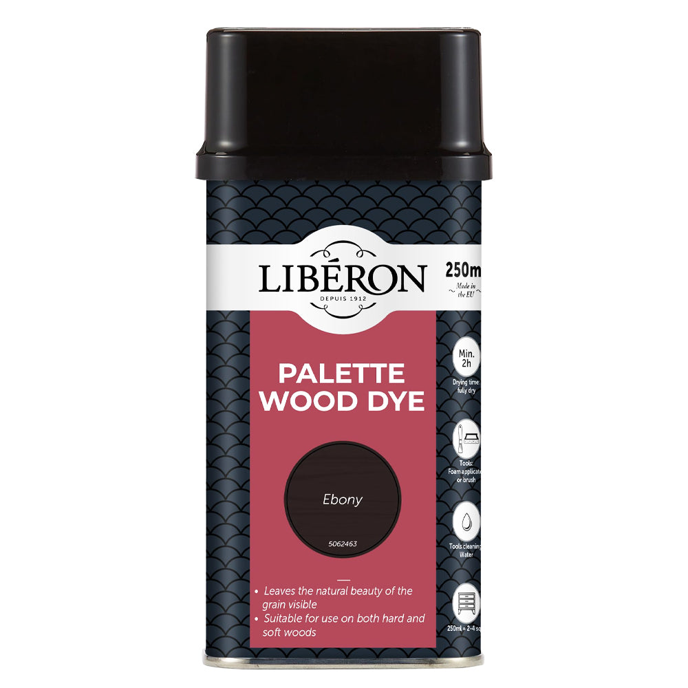LIBERON PALETTE WOOD DYE EBONY 250ML