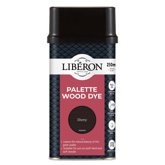 LIBERON PALETTE WOOD DYE EBONY 250ML