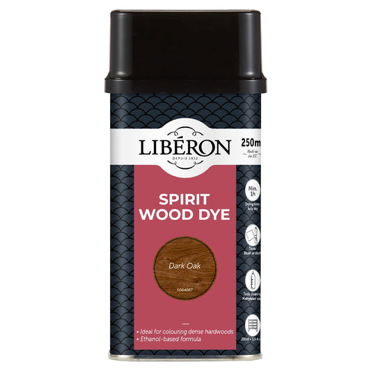 LIBERON SPIRIT WOOD DYE DARK OAK 250ML