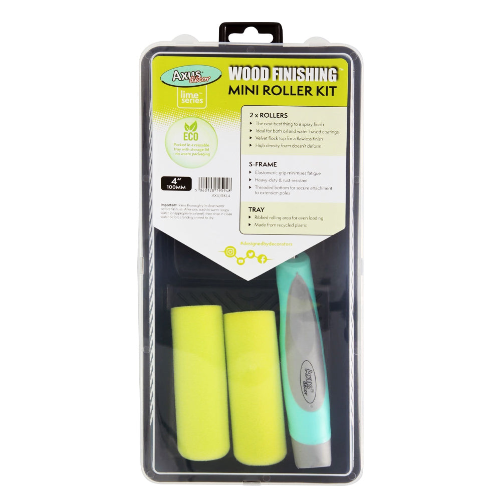 LIME SERIES MINI ROLLER KIT (2 X ROLLERS, TRAY & FRAME)