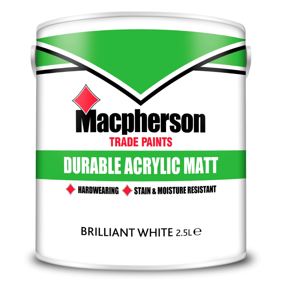 MACPHERSON DURABLE ACRYLIC MATT BRILLIANT WHITE 2.5L