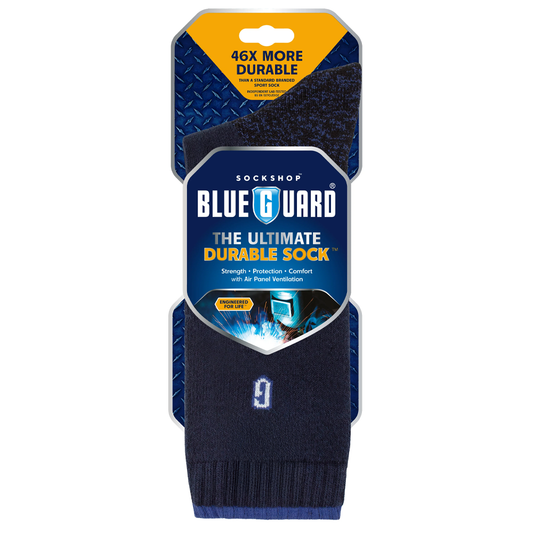 MENS BLUEGUARD WORK SOCKS 1 PAIR - SIZE 6-8.1/2 BLACK