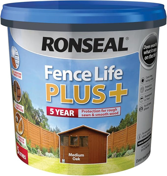 RONSEAL FENCE LIFE PLUS MEDIUM OAK 5L