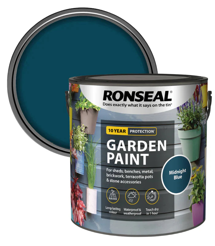 RONSEAL GARDEN PAINT - MIDNIGHT BLUE 2.5L