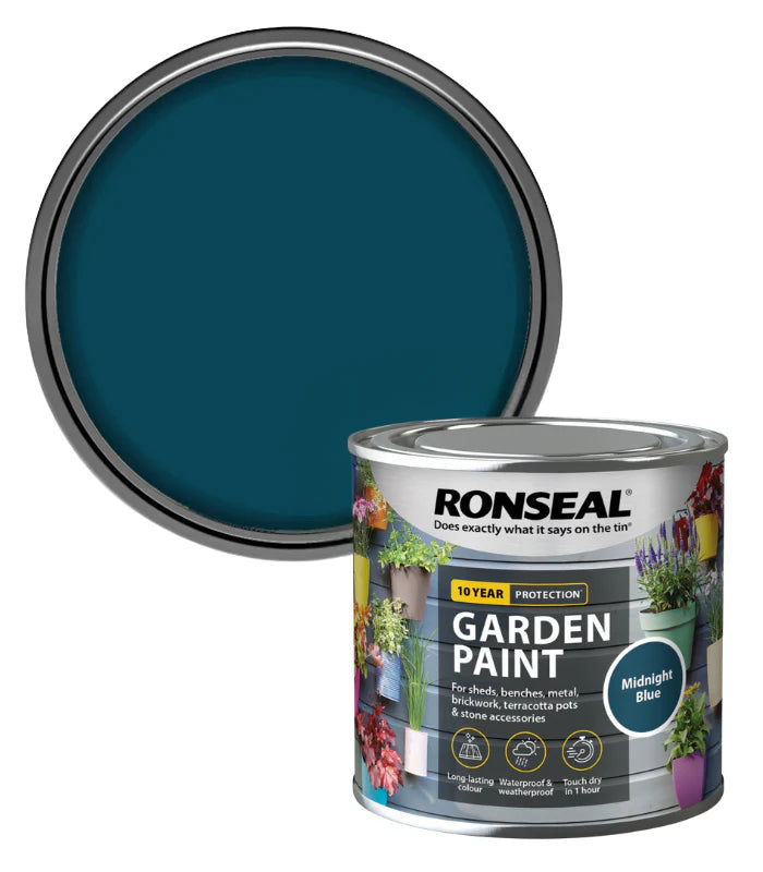 RONSEAL GARDEN PAINT - MIDNIGHT BLUE 250ML