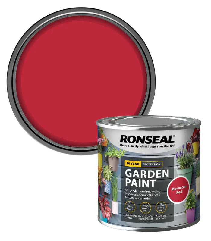 RONSEAL GARDEN PAINT - MOROCCAN RED 250ML