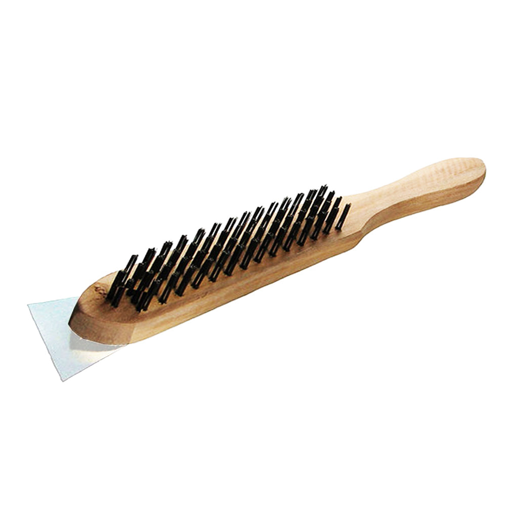 PREP 4 ROW WIRE BRUSH WITH SCRAPER