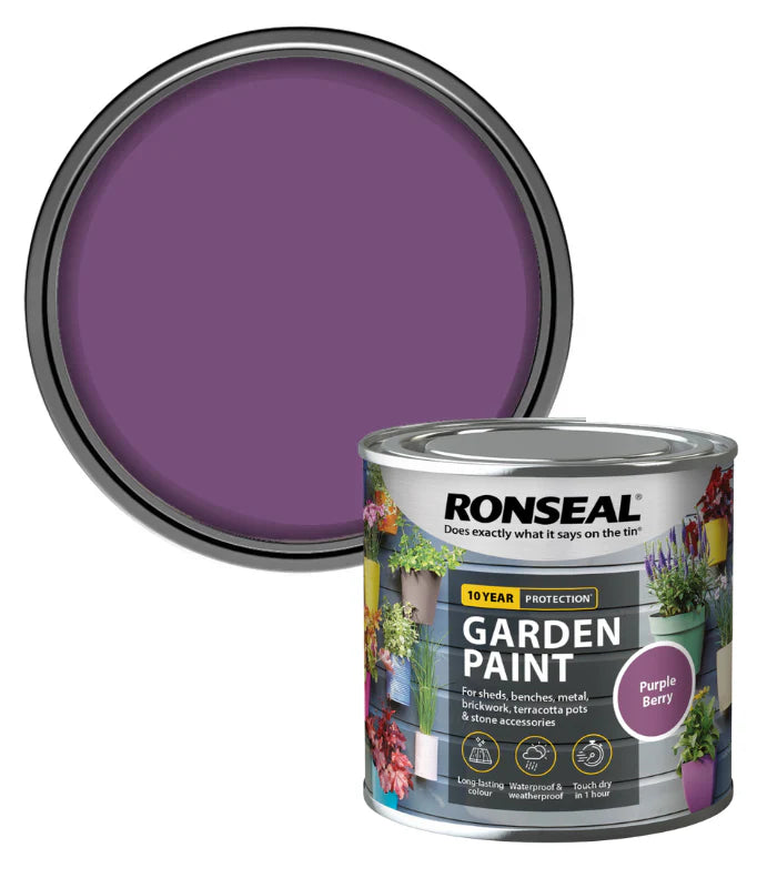 RONSEAL GARDEN PAINT - PURPLE BERRY 250ML