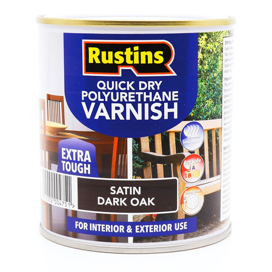 Q/D POLY VARNISH SATIN DARK OAK 250ML