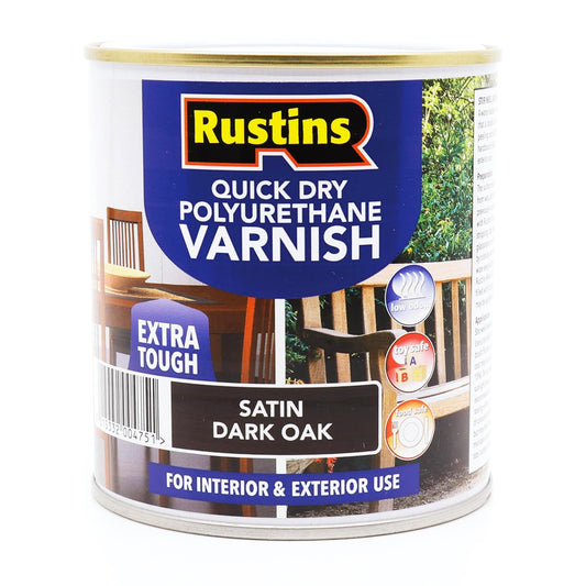 Q/D POLY VARNISH SATIN DARK OAK 500ML