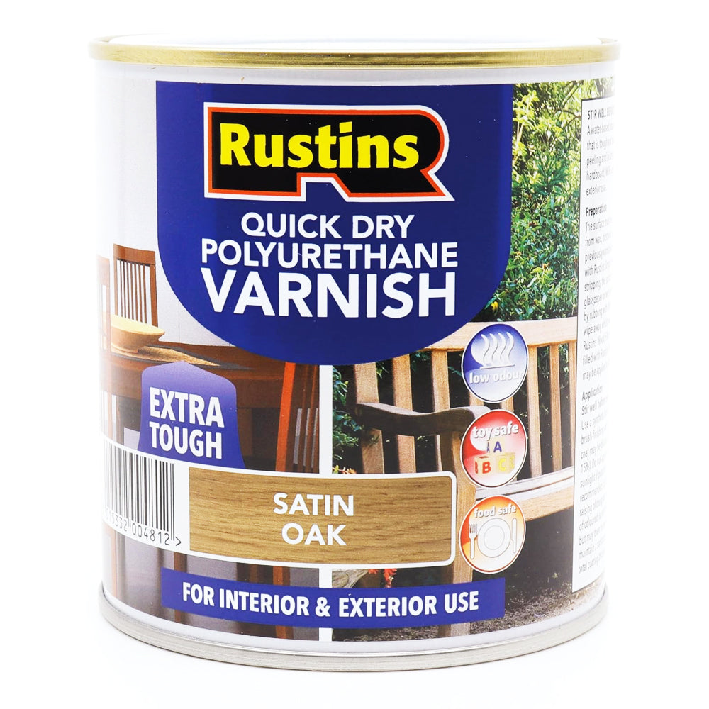 Q/D POLY VARNISH SATIN OAK 500ML