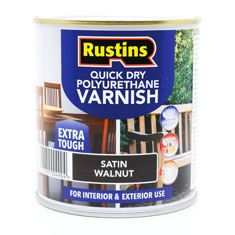 Q/D POLY VARNISH SATIN WALNUT 250ML