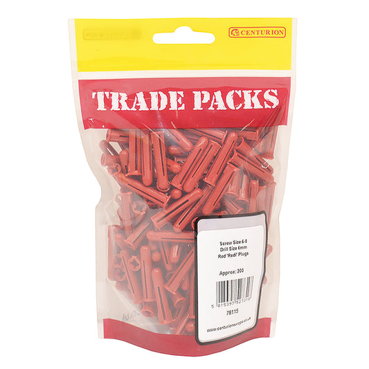 RED WALL PLUGS 6-8 SCREW