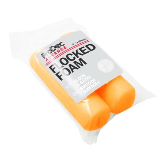 RODO 4" FLOCKED FOAM ROLLER 2PK