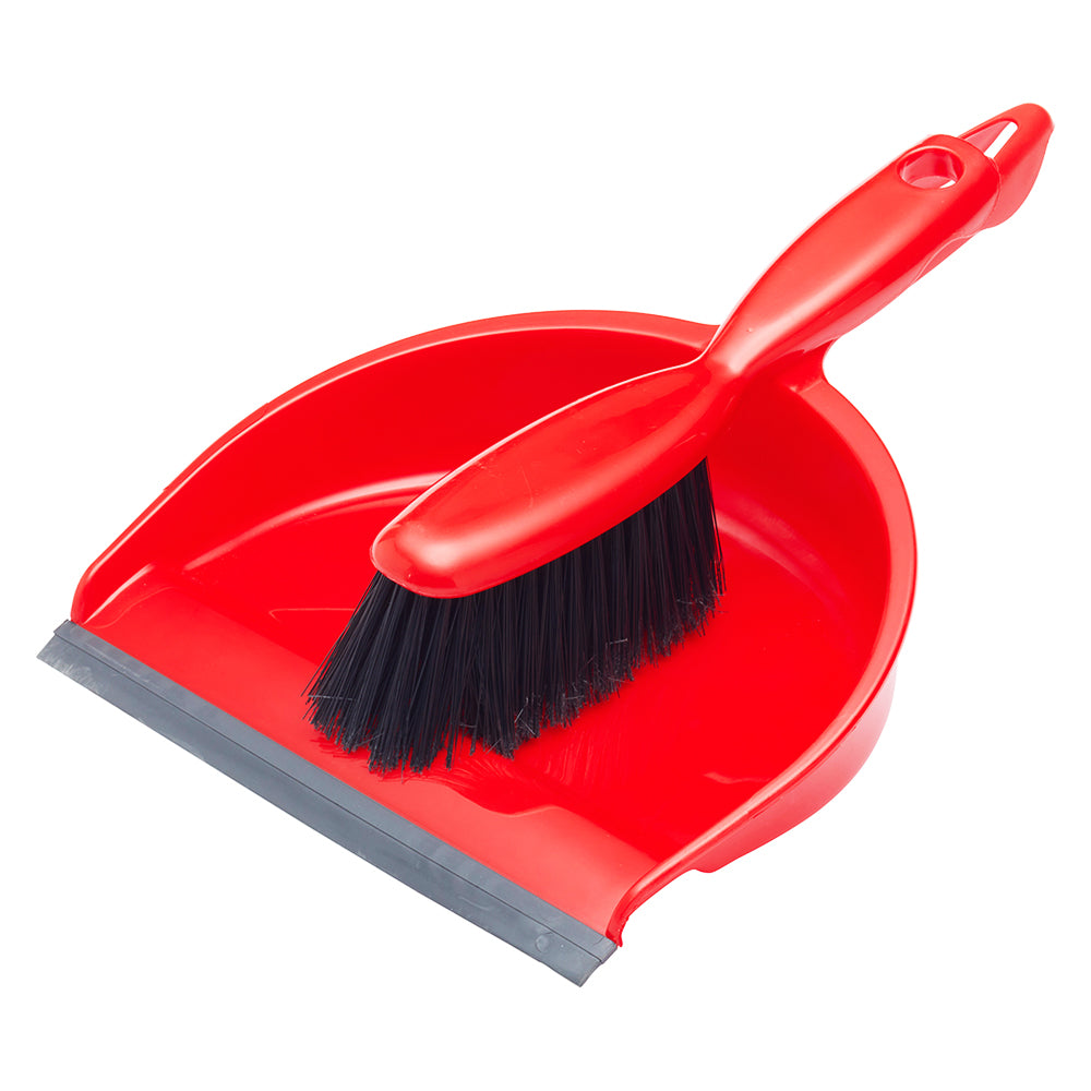 RODO DUST PAN & BRUSH SET RED