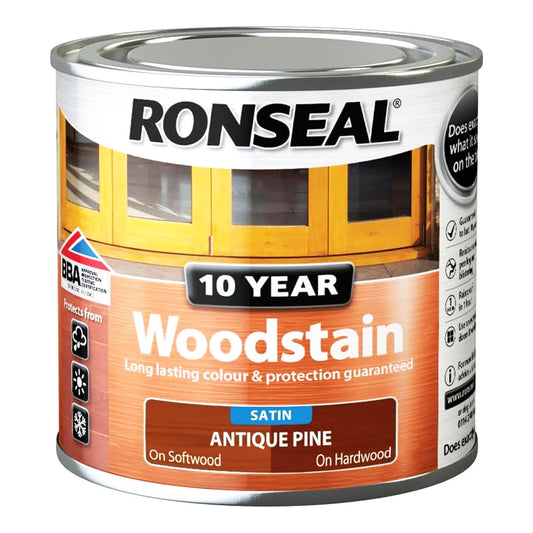 RONSEAL 10 YEAR WOODSTAIN ANTIQUE PINE 250ML
