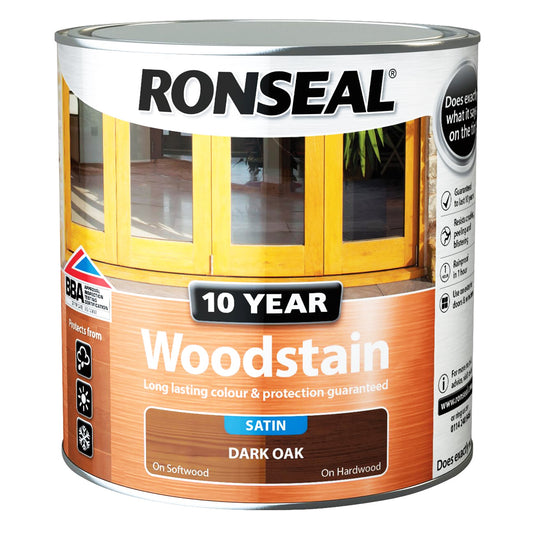 RONSEAL 10 YEAR WOODSTAIN DARK OAK 750ML