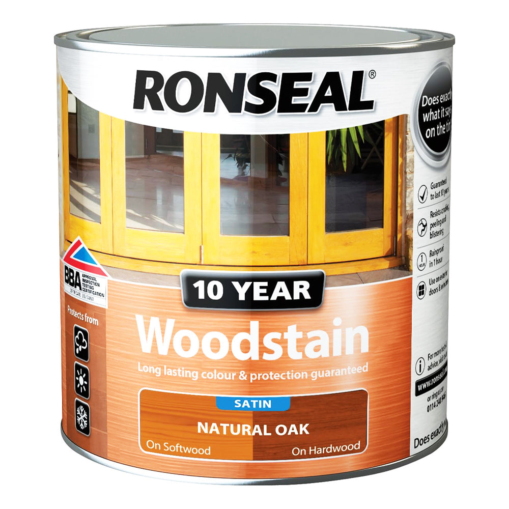RONSEAL 10 YEAR WOODSTAIN NATURAL OAK 250ML